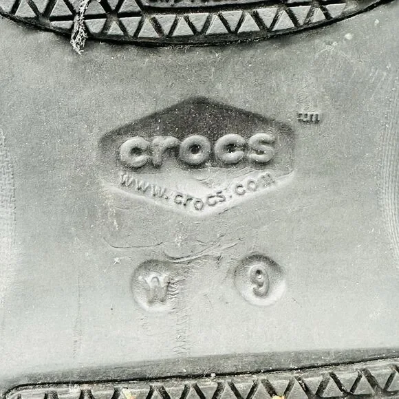 CROCS Neria Pro II Graphic Clogs Floral Flowers 205385 Womens Size 9 Black Gray - Picture 7 of 8